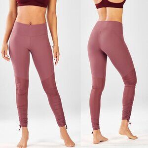 Fabletics | Cashel Foldover PureLuxe Legging in Dark Rouge